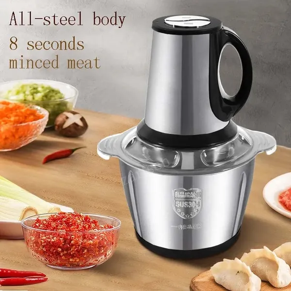 Electromax Electric Chopper Meat Grinder, 3.5L Meat & Vegetable Grinder Chopper Blender, Metal Body 4 Blade